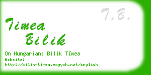 timea bilik business card